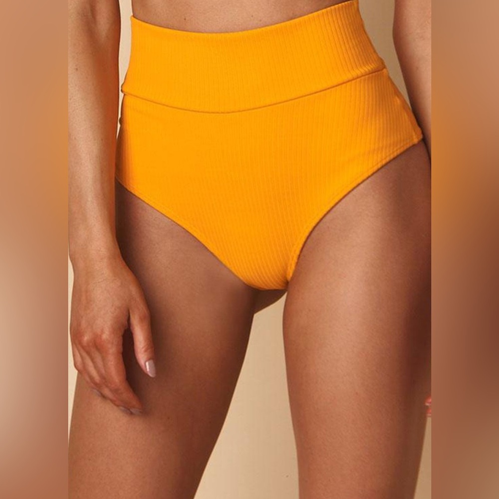 Montce Rib High Rise Bikini Bottom / MANGO / XS / like new
